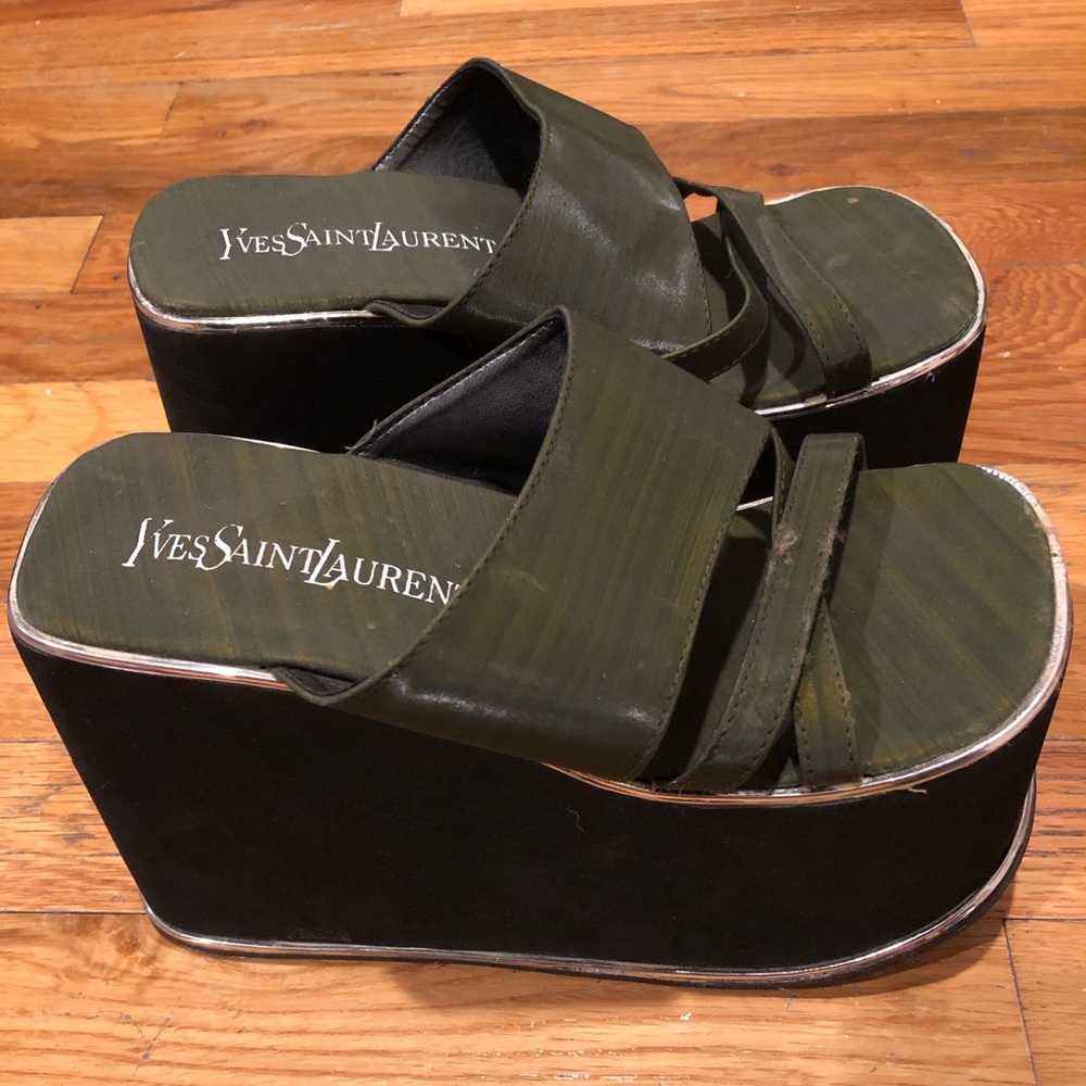 Yves Saint Laurent vintage high platforms size 7